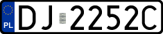 License plates of Poland, Regular car plates