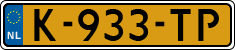 License plate of the Netherlands, Cars
