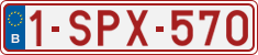 License plate of Belgium, Regular plates (2010)