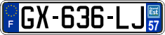 French license plate, SIV (ordinary)