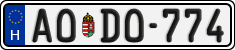 license plates of Hungary, Regular plates (2022)