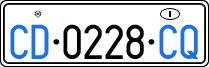 License plate of Italy, Diplomatic
