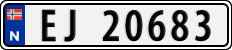 License plate of Norway, Cars