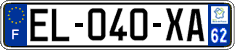 French license plate, SIV (ordinary)