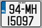 License plate of Ireland, Regular plates