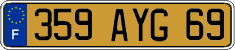 French license plate, FNI