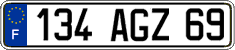 French license plate, FNI