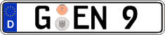 German license plate, Regular plates