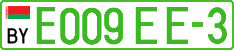 License plate Belarus, Electric vehicles (cars)