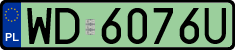 License plates of Poland, Electric vehicles