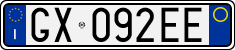 License plate of Italy, Cars (1994 year series)