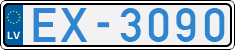 License plate of Latvia, Electric vehicles