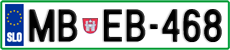 License plate of Slovenia, Cars
