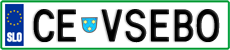 License plate of Slovenia, Vanity Plates