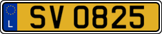 License plate of Luxembourg, 2003 year system