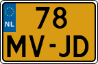 License plate of the Netherlands, Motorcycles