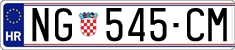 License plate of Croatia, Regular plates