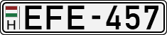 license plates of Hungary, Cars (1990)