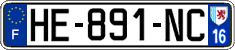 French license plate, SIV (ordinary)