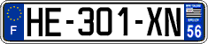 French license plate, SIV (ordinary)