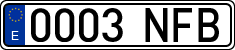 License plates of Spain, Ordinary (2000)