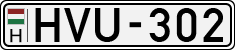 license plates of Hungary, Cars (1990)