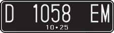 License plate of Indonesia, Regular plates