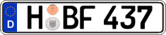 German license plate, Regular plates
