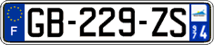 French license plate, SIV (ordinary)