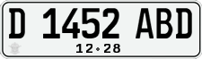 License plate of Indonesia, Regular plates
