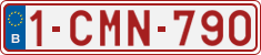 License plate of Belgium, Regular plates (2010)