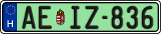 license plates of Hungary, Regular plates (2022)