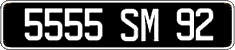 French license plate, FNI