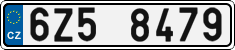 License plate of the Czech Republic, Cars (2001)