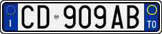 License plate of Italy, Cars (1994 year series)