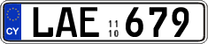 License plate of Cyprus, Regular plates