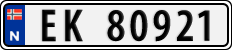 License plate of Norway, Cars