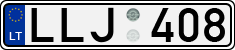 License plate of Lithuania, Cars