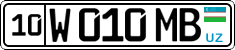 License plate of Uzbekistan, Private owners