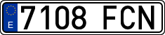 License plates of Spain, Ordinary (2000)