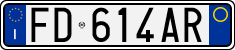 License plate of Italy, Cars (1994 year series)