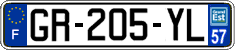 French license plate, SIV (ordinary)