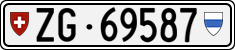License plate of Switzerland, Cars
