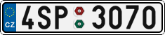 License plate of the Czech Republic, Cars (2001)