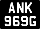 License plate of the United Kingdom, 1963 year system