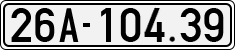 License plate of Vietnam, Cars