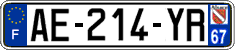 French license plate, SIV (ordinary)