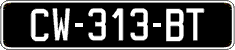 French license plate, SIV (oldtimers)
