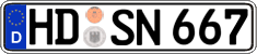 German license plate, Regular plates
