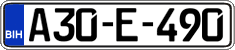 License plate of Bosnia and Herzegovina, Regular plates